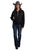 Stetson Womens Oversized Studded Black Cotton Blend Cotton Jacket