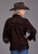 Stetson Womens Hip Length Fringe Dark Brown Suede Leather Jacket