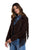 Stetson Womens Moto Style Fringe Brown Suede Leather Jacket