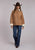 Stetson Womens Barn Coat Beige Shearling Leather Jacket