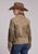 Stetson Womens Button Fringe Bone Suede Leather Jacket