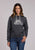 Stetson Womens USA Western Wear Black Cotton Blend Hoodie