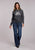 Stetson Womens USA Western Wear Black Cotton Blend Hoodie