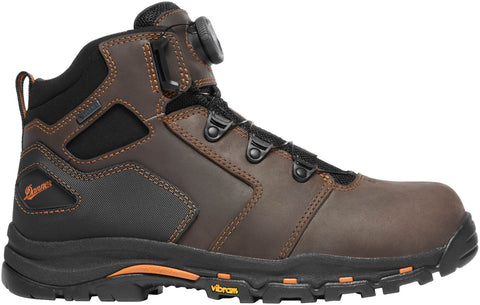 Danner Mens Vicious BOA 4.5in NMT Brown/Orange Leather Work Boots