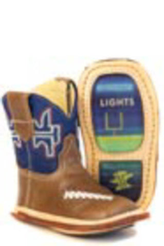 Tin Haul Infant Unisex Night Droolers Blue/Brown Leather Cowboy Boots