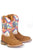 Tin Haul Kids Girls High Plains Tan Multi Leather Cowboy Boots