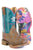 Tin Haul Kids Girls Tutti Fruti Twister Brown Leather Cowboy Boots