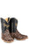 Tin Haul Youth Girls Wild Cat Jaguar Brown Leather Cowboy Boots
