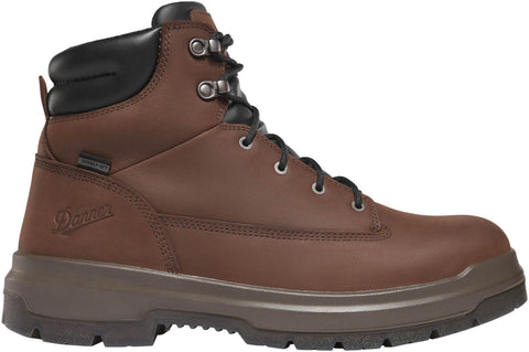 Danner Mens Ground Control 6in Medium Brown Leather Work Boots