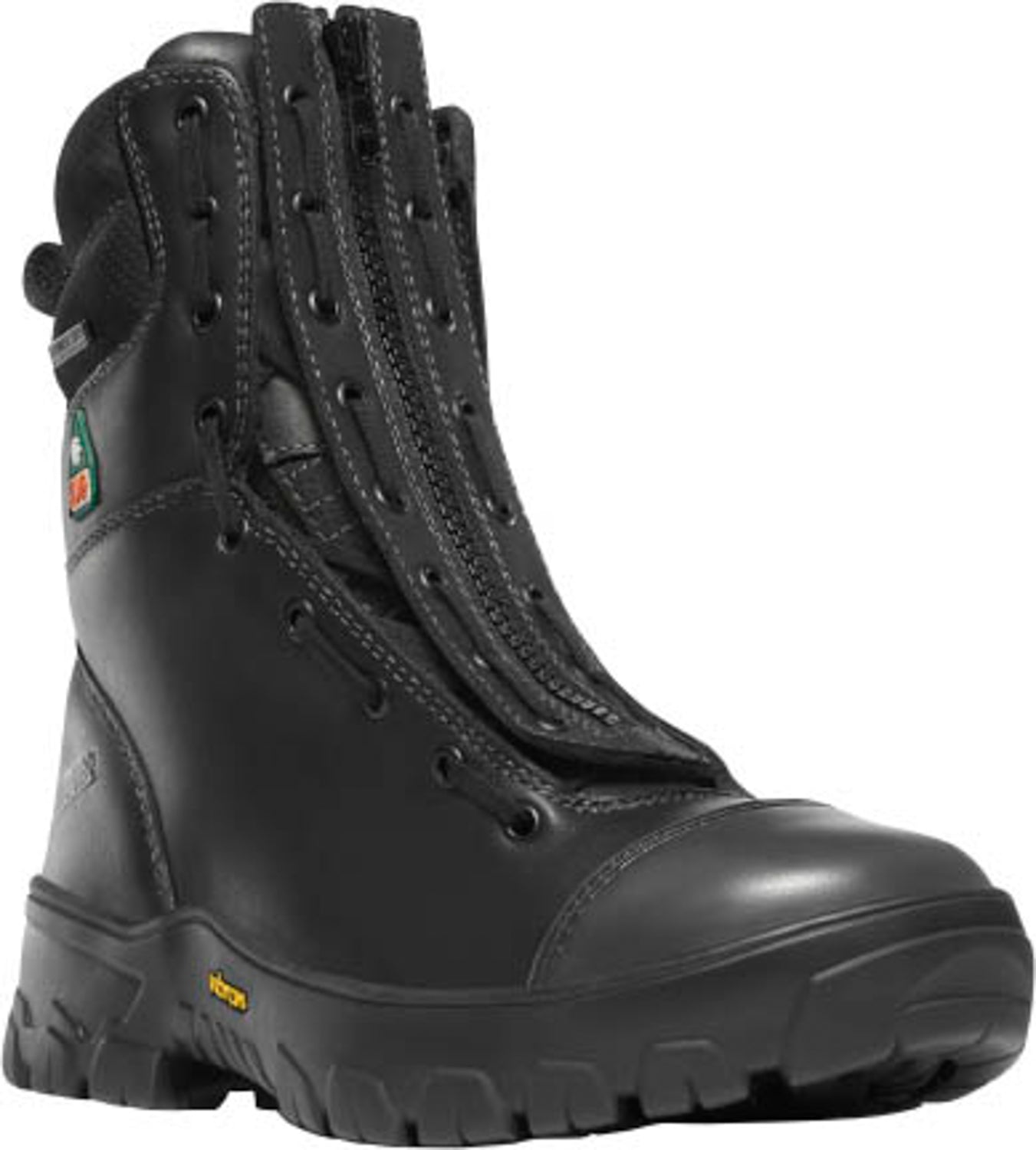 Danner Mens Modern 8in NMT Black Leather Firefighter Boots Workwear Unlimited