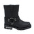 RideTecs Womens 7in Side Zipper Harness Black Military Boots