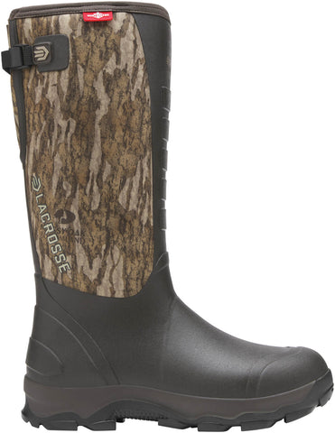 Lacrosse Mens Alpha Lite II CW 16in Mossy Oak Bottomland Rubber Hunting Boots