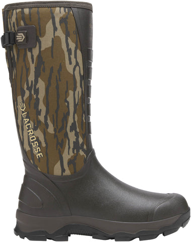Lacrosse Mens Alpha Lite II Snake 16in Mossy Oak Bottomland Rubber Hunting Boots