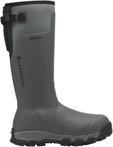Lacrosse Mens Alphaburly Pro 18in 800G Gray Sky Rubber Hunting Boots