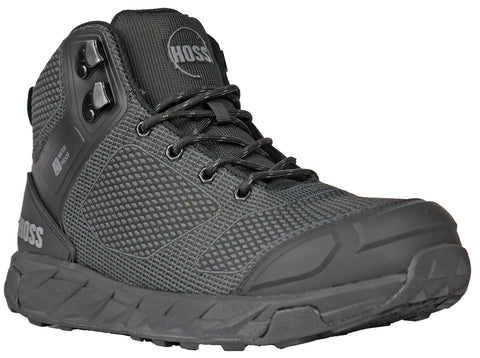 Hoss Boots Mens Buster Hi Composite toe Black Textile Work Boots