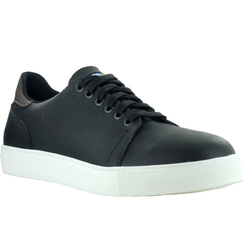 Mellow Walk Owen Mens Black Leather Sneaker Shoes