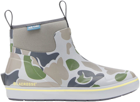 Lacrosse Womens Alpha Deck Boot 6in Seagrass Duck Camo Rubber Boat Boots