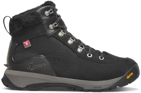 Danner Womens Inquire Winter Mid 5in 200G Jet Black Leather Hiking Boots