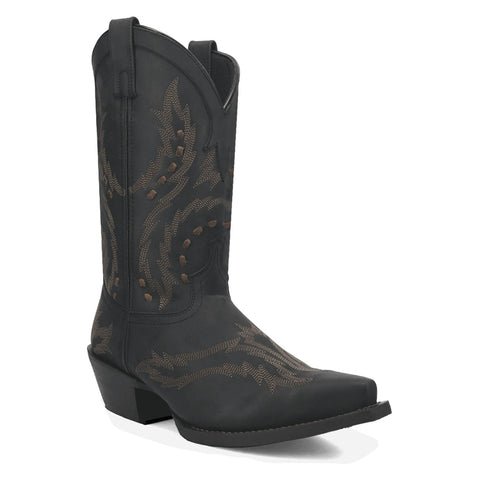 Laredo Mens Ryker Blue Leather Cowboy Boots