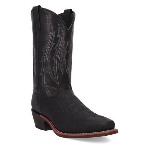 Laredo Mens Cody Black Leather 12in Cowboy Boots