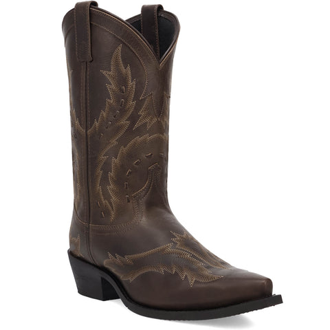 Laredo Mens Ryker Brown Leather 12in Cowboy Boots