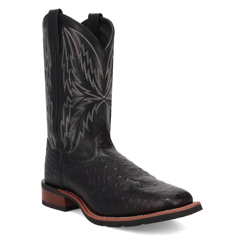Dan Post Mens Stride Black Leather Work Cowboy Boots