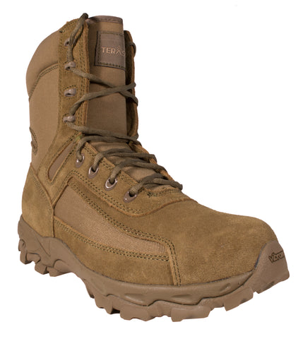 McRae Mens Coyote Suede/Nylon 8in Military Tactical Boots