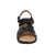 Shaboom Womens Black Ankle Strap Sandal Faux Leather