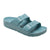 Tecs Womens Two Band Aqua Sandals Shoes
