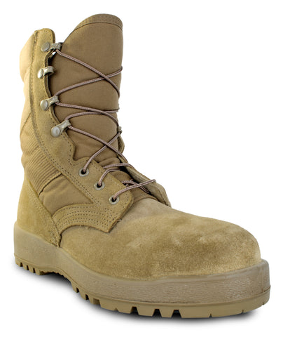 McRae Mens Coyote Leather/Nylon ST Military Combat Boots