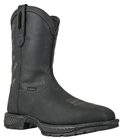 Hoss Boots Mens We The People CT WP Black Leather Work Boots