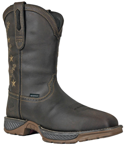 Hoss Boots Mens We The People CT WP Brown Leather Work Boots