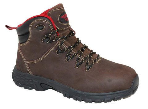 Avenger Mens Flight Mid Brown Leather Work Boots