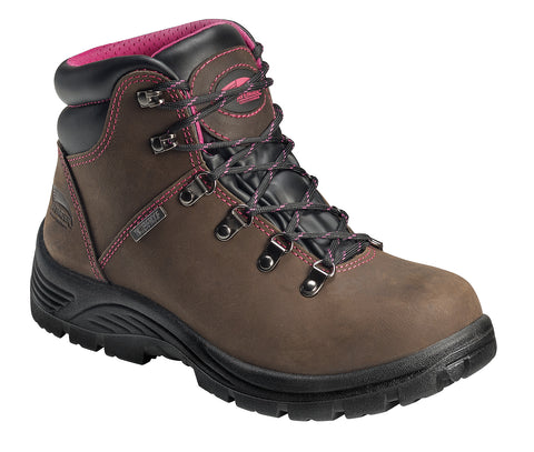 Avenger Womens EH WP Hiker W Brown Leather Soft Toe Boots