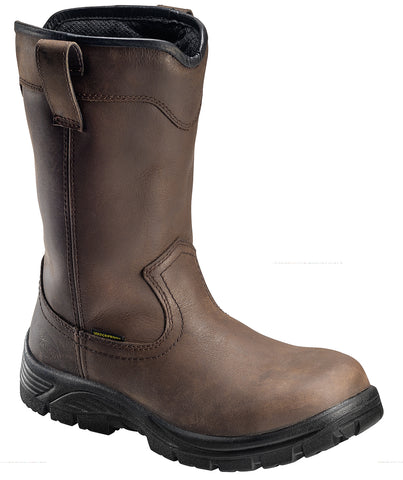 Avenger Mens Composite Toe EH WP Wellington W Brown Leather Boots