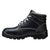 Avenger Womens Builder Econ Mid Black Faux Leather Work Boots