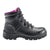 Avenger Womens Builder Mid Black/Purple Faux Leather Work Boots