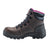 Avenger Womens Builder Mid Brown/Purple Faux Leather Work Boots