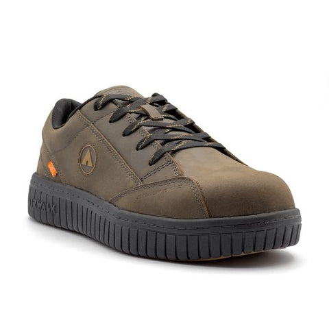 AirWalk Mens Camino MET EH SR SF Dark Coffee Leather Work Shoes