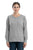 Berne Mens Heavyweight Rib-Knit Grey Cotton Blend L/S Henley