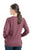 Berne Maroon Cotton Blend Womens Heavyweight Rib Knit Henley L/S