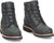 Chippewa Mens Super DNA 6in WP Lace-Up Charcoal Black Leather Work Boots