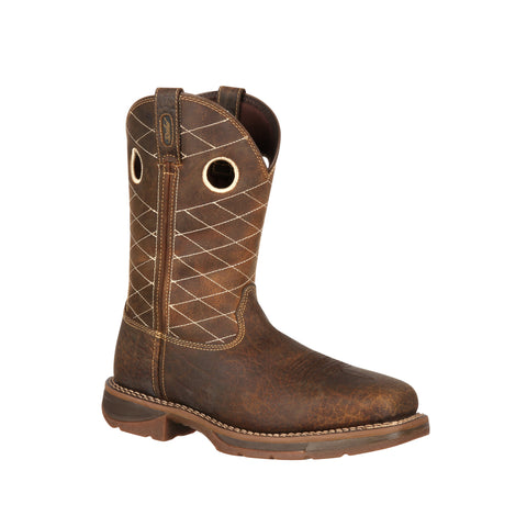 Workin' Rebel by Durango Mens Brown Leather 11in Steel Toe Cowboy Boots