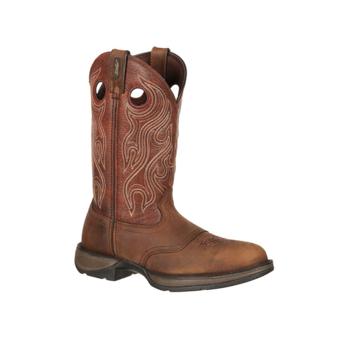 Durango Mens Brown Leather Saddle Western Work Boots
