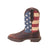 Rebel by Durango Mens Brown Leather American Flag Cowboy Boots