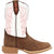 Durango Kids Unisex Lil Rebel Pro Western Trail Brown/White Leather Cowboy Boots