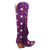 Dingo Womens Super Star Purple Suede Cowboy Boots