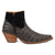 Dingo Womens Rickieie Black Leather Ankle Boots