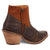 Dingo Womens Rickieie Brown Leather Ankle Boots