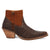 Dingo Womens Rickieie Brown Leather Ankle Boots